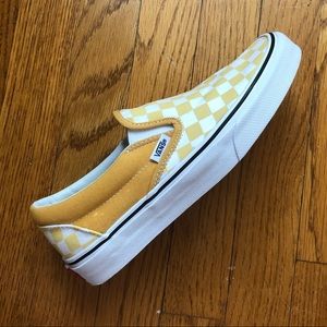 Vans Slip-On Ochre Checkerboard Skate Shoes